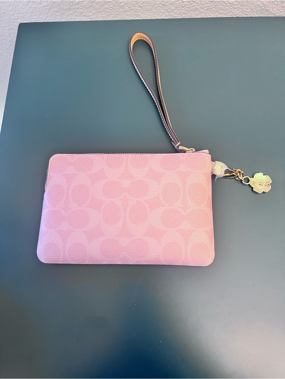 Coach Powder Pink Signature Wristlet Pouch - Picture 3 of 6